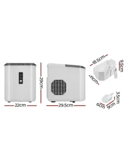 Devanti 12kg Ice Maker Machine With Scoop Holder in White