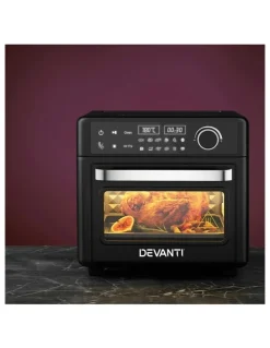 Devanti LCD Air Fryer Oven 15L in Black
