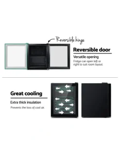 Devanti 46L Glass Door Bar Fridge