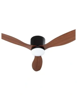 Devanti Light with Remote DC Motor Ceiling Fan 52inch in Dark Wood