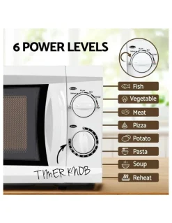 Devanti 20L Microwave Oven 700W in White