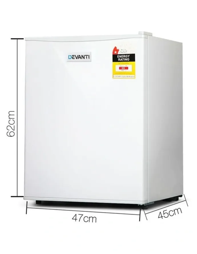 Devanti 70L Mini Bar Fridge in White