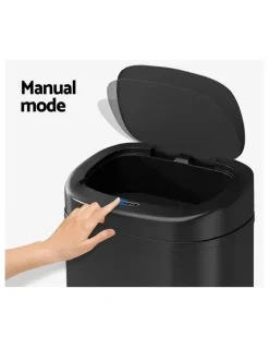 Devanti 82L Motion Sensor Bin Rubbish Automatic in Black