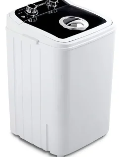 Devanti Mini Portable Washing Machine 4.6kg in White/Black