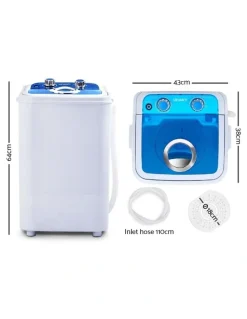 Devanti Mini Portable Washing Machine 4.6Kg
