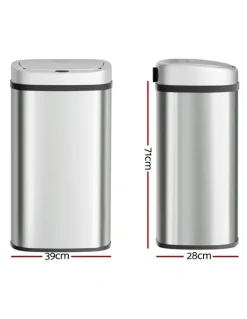 Devanti Motion Sensor 60LRubbish Bin in Silver