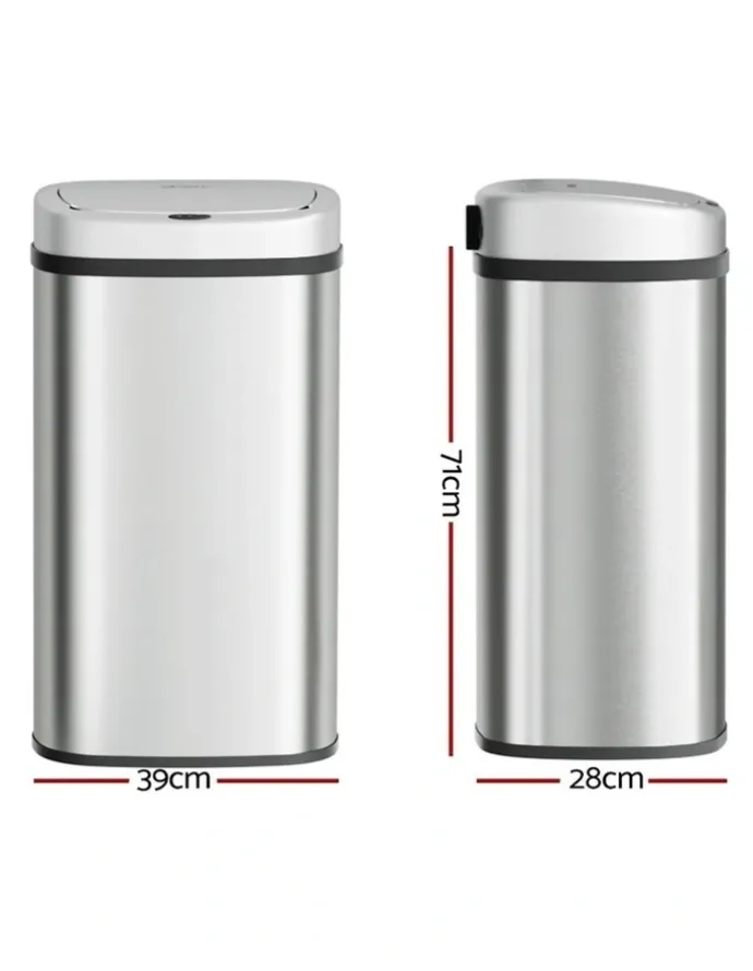 Devanti Motion Sensor 60LRubbish Bin in Silver