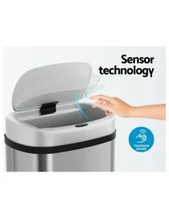 Devanti Motion Sensor 60LRubbish Bin in Silver
