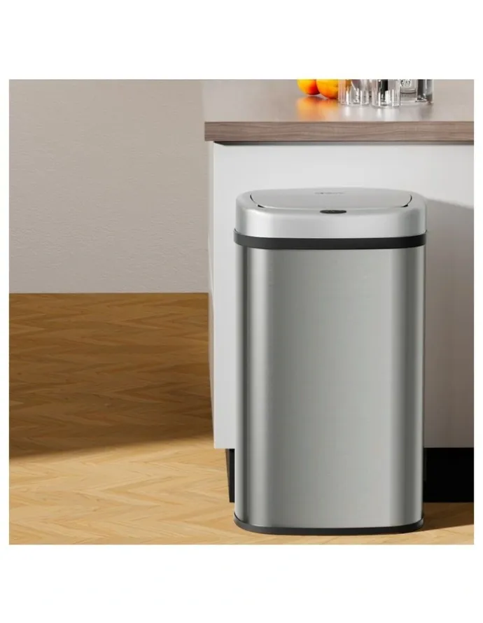 Devanti Motion Sensor 60LRubbish Bin in Silver