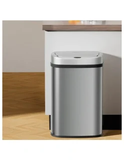 Devanti Motion Sensor 50L Rubbish Bin in Silver