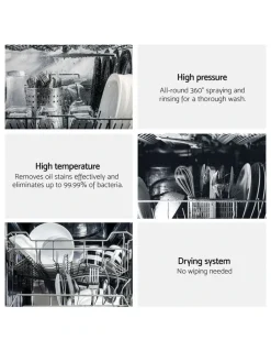 Devanti 10 Place Settings Freestanding Dishwasher in Black