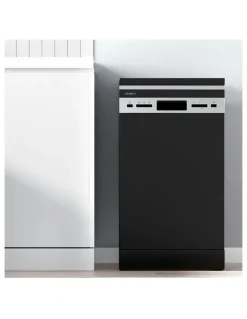 Devanti 10 Place Settings Freestanding Dishwasher in Black