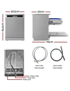 Devanti 14 Place Settings Freestanding Dishwasher 60cm in Sliver
