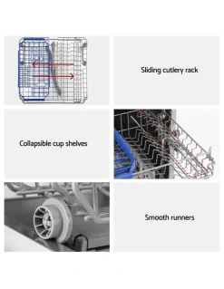 Devanti 14 Place Settings Freestanding Dishwasher 60cm in Sliver