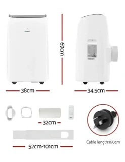 Devanti Portable Air Conditioner 12000BTU in White