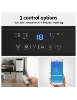 Devanti Portable Air Conditioner WiFi 7000BTU in White