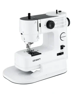 Devanti Portable Sewing Machine Kit Mini Sewing Machine 39 Stitches in White Black