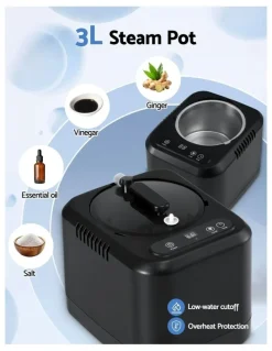 Devanti Portable Steam Sauna Tent 1000W 3L Steamer Pot in Black