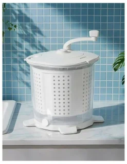 Devanti Portable Washing Machine Manual Spin Dryer in White