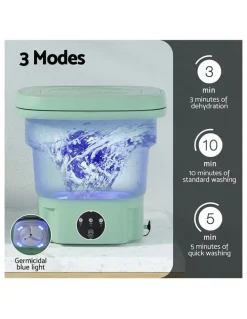Devanti Portable Washing Machine 8L in Green
