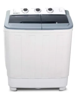 Devanti Portable Washing Machine Twin Tub 5kg in White