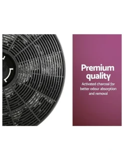 Devanti Range Hood Carbon Charcoal Filters Replacement X2 17cm in Black