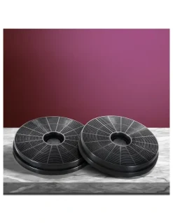 Devanti Range Hood Carbon Charcoal Filters Replacement X2 17cm in Black