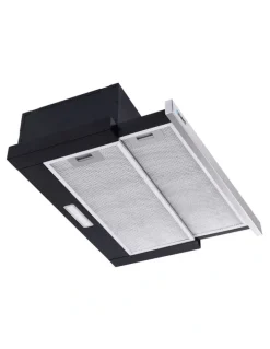Devanti Rangehood Range Hood Stainless Steel Slide Out Kitchen Canopy 60cm 600mm Black