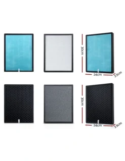 Devanti Replacement Filter Air Purifier HEPA Filters Carbon Layer