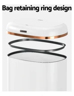 Devanti Rubbish Automatic Motion Sensor Bin 38L in White