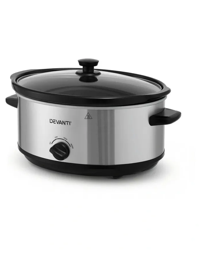 Devanti Slow Cooker 6.5L in Silver