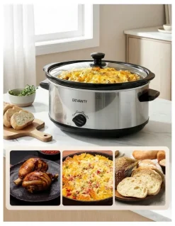 Devanti Slow Cooker 6.5L in Silver