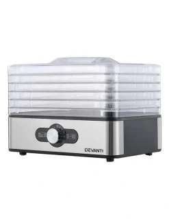Devanti Stainless Steel Food Dehydrator 5 Trays