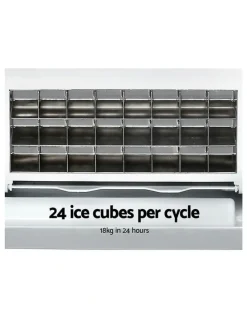 Devanti Stainless Steel LED Display Portable Ice Maker 3.2L