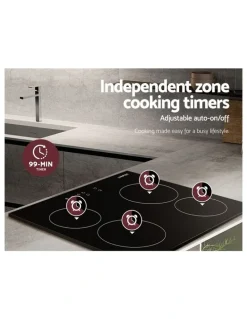 Devanti Touch Control Ceramic Cooktop 60cm in Black