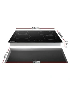 Devanti Touch Control Ceramic Cooktop 60cm in Black