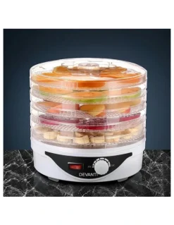 Devanti 5 Trays Food Dehydrator in White