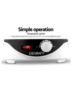 Devanti 5 Trays Food Dehydrator in White