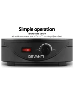 Devanti 5 Trays Food Dehydrator in Black