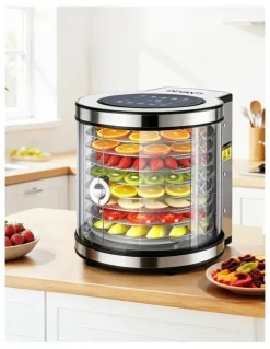 Devanti 8 Trays Stainless Steel Auto-Rotate 10 Programs 700W Food Dehydrator