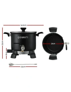 Devanti Wax Melter Candle Making 1200W 5L