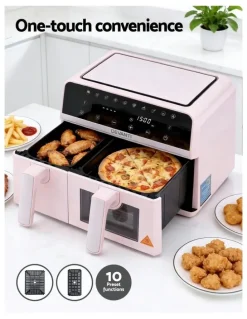 Devanti 2600W Dual Zone Air Fryer 9L