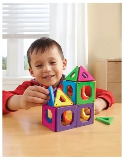 Discovery Mindblown Magnetic Tile Building Blocks Set (24-Piece)