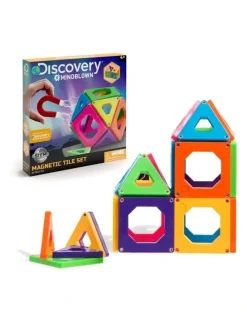 Discovery Mindblown Magnetic Tile Building Blocks Set (24-Piece)