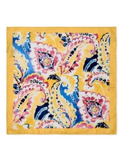 Dom Bagnato Dipinto Paisley Silk Pochette In Yellow