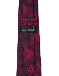 Dom Bagnato Girasole Silk Tie In Bordeaux