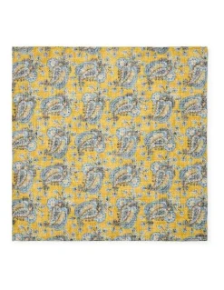 Dom Bagnato Paisley Shappe Silk Pochette in Yellow