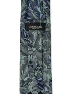 Dom Bagnato Peonia Grande Silk Tie In Olive