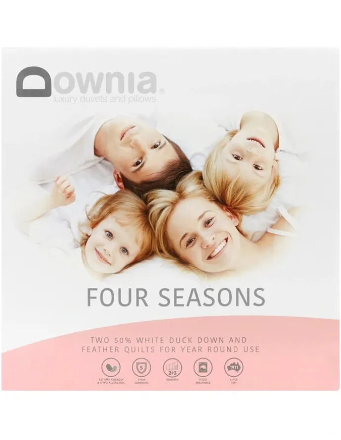 Downia Four Seasons 50/50 Duck Down and Feather Quilt in White