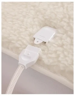 Dreamaker Australian Wool Fleece Electric Blanket in Cream